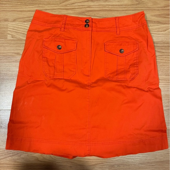boden size 10 orange high waist denim mini cotton skirt fall Halloween winter - Picture 1 of 8
